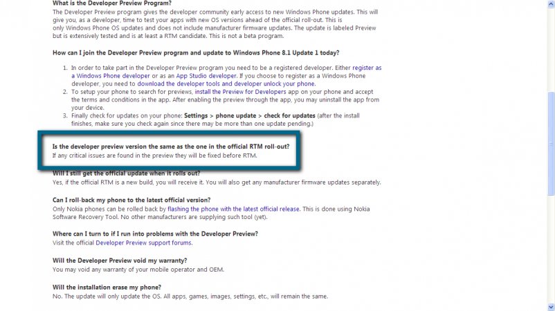 Developer Preview Program FAQ - Get Windows Phone 8 1 Update 1 today - Microsoft Community.jpg