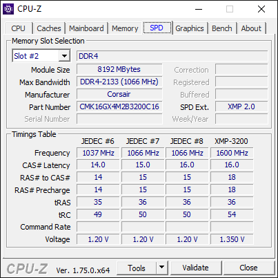 CPU-Z.Corsair Vengeance LPX.8GB.DDR4-3200.16-18-18-36.png