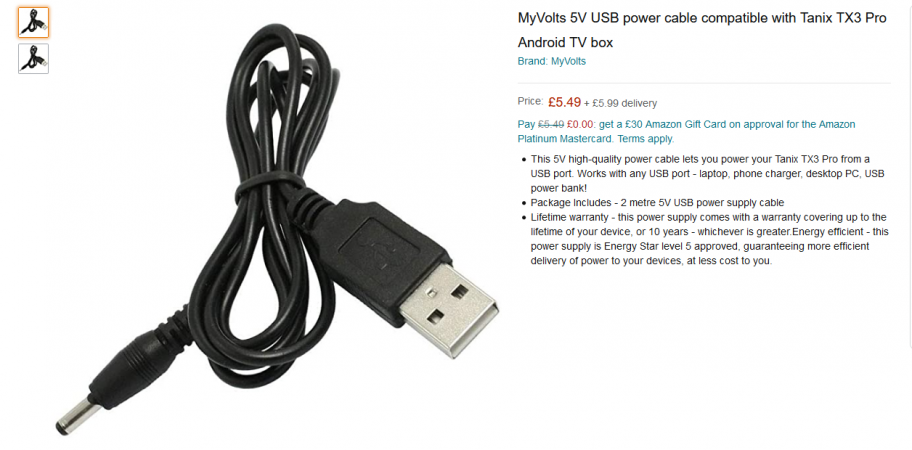 Screenshot_2020-11-24 MyVolts 5V USB power cable compatible with Tanix TX3 Amazon co uk Electron.png