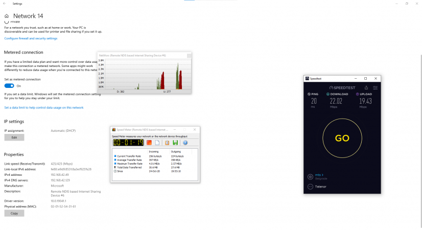 Idol 3, Telenor 4G USB tethering SpeedTest results ~20 Mbps.png