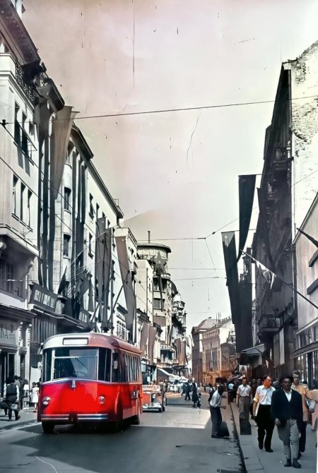 Knez Mihailova ulica 1947. godina Relacija  Kalemegdan - Slavija.jpg