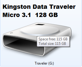 Kingston DataTraveler 128 GB u stvari 115 GB.png