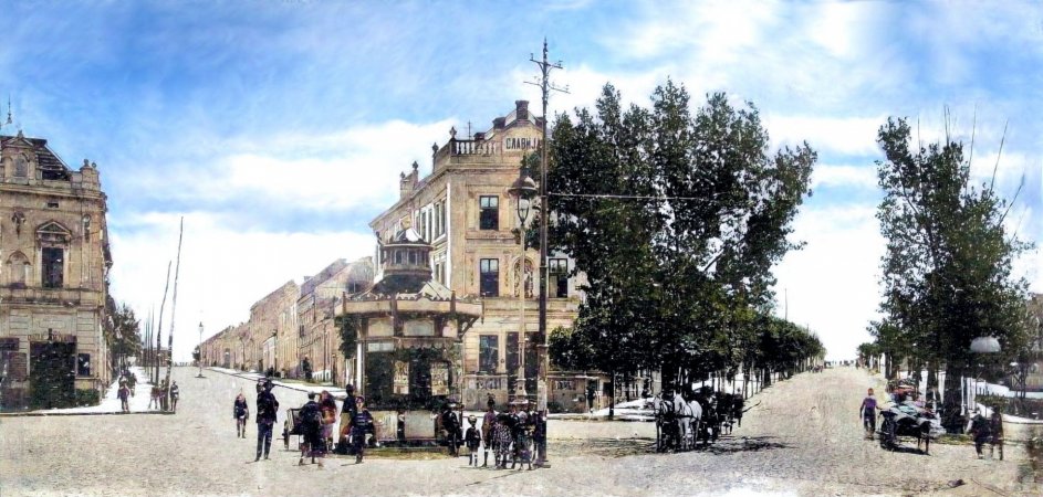 Hotel Slavija (danas Slavija Lux između ulice Svetog Save i Bulevara Oslobođenja).jpg