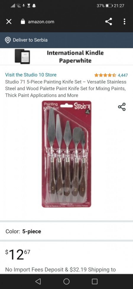 Studio 71 5-Piece Painting Knife Set – Versatile Stainless Steel and Wood  Palette Paint Knife Set for Mixing Paints, Thick Paint Applications and More