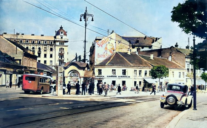 Ugao Kneza Mihaila i Kolarčeve ulice, 1920-tih godina.jpg