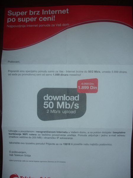 Telekom ponuda ADSL mart 2014.JPG
